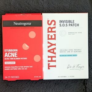 🆕 Neutrogena Stubborn Acne Pimple Patches Thayer's Invisible SOS Hydrocolloid